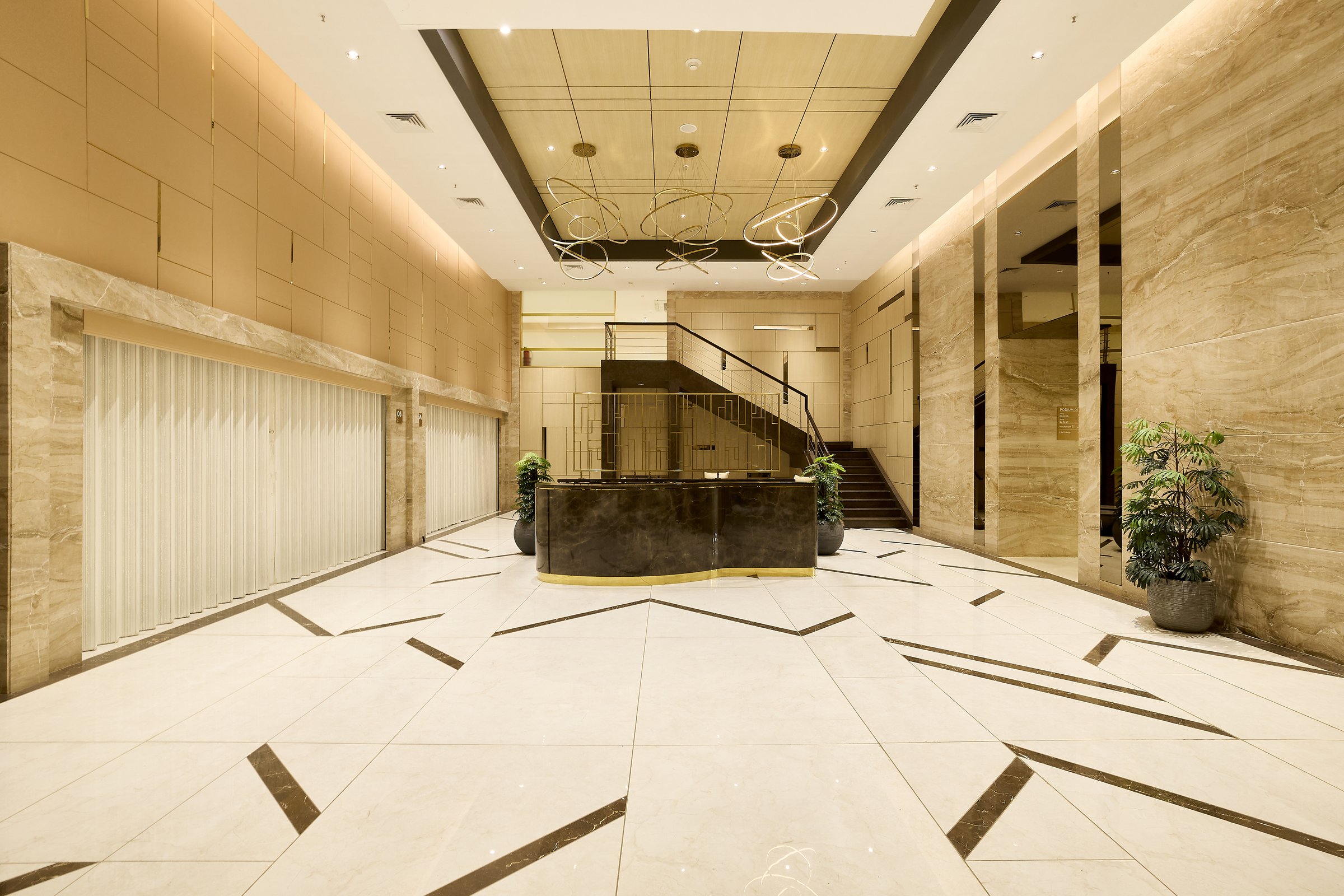 Grand entrance lobby of Vasant Centria, Andheri East